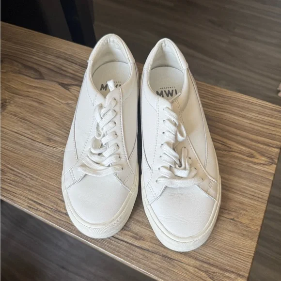 Madewell Sidewalk Low-Top Sneakers in Leather - Women's Size 7.5 Fits Like 8 - Picture 4 of 15
